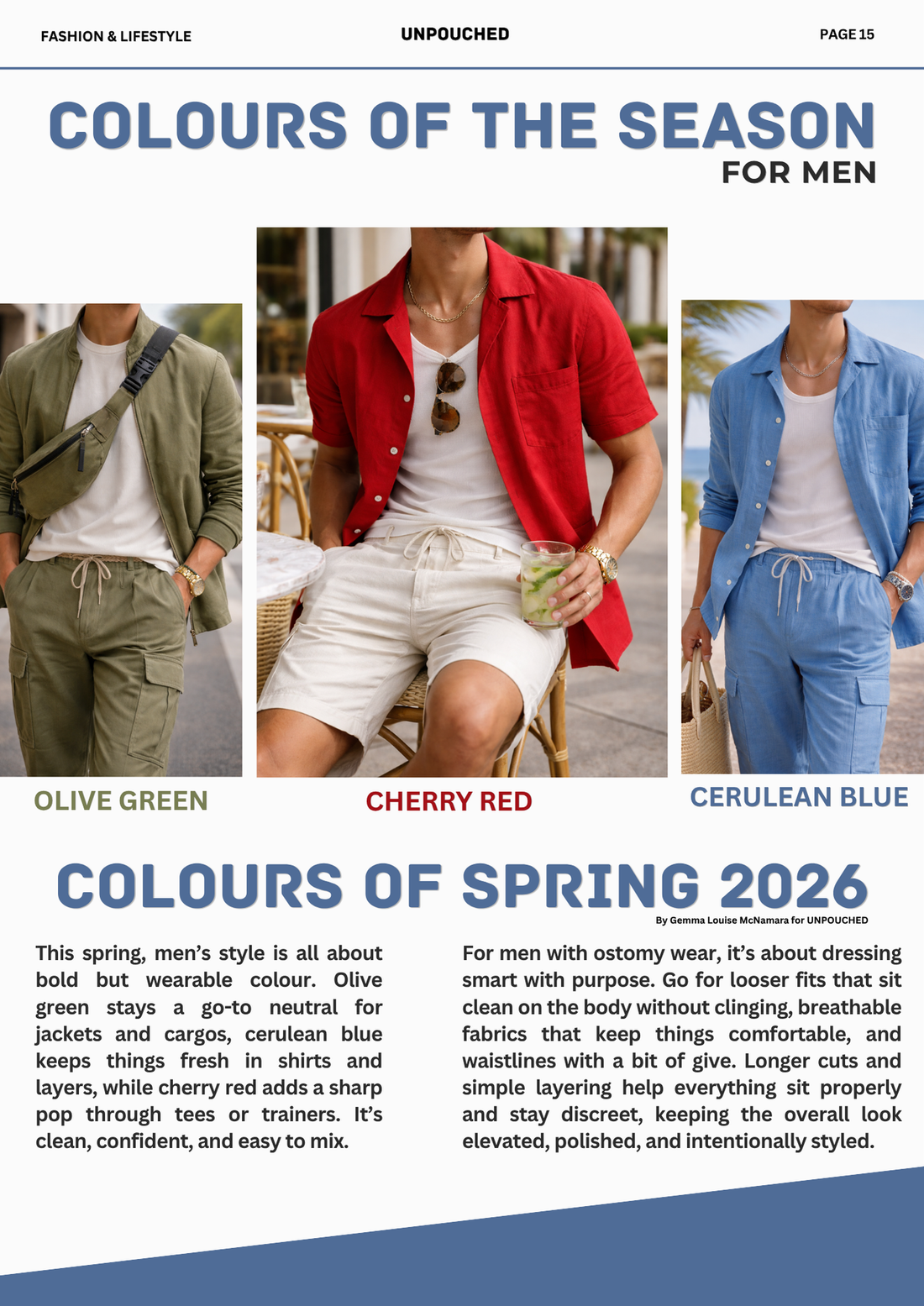 FASHION TIPS - ISSUE 01 - COLOURS OF SPRING FOR MEN 2026 - OSTOMATE TIPS
